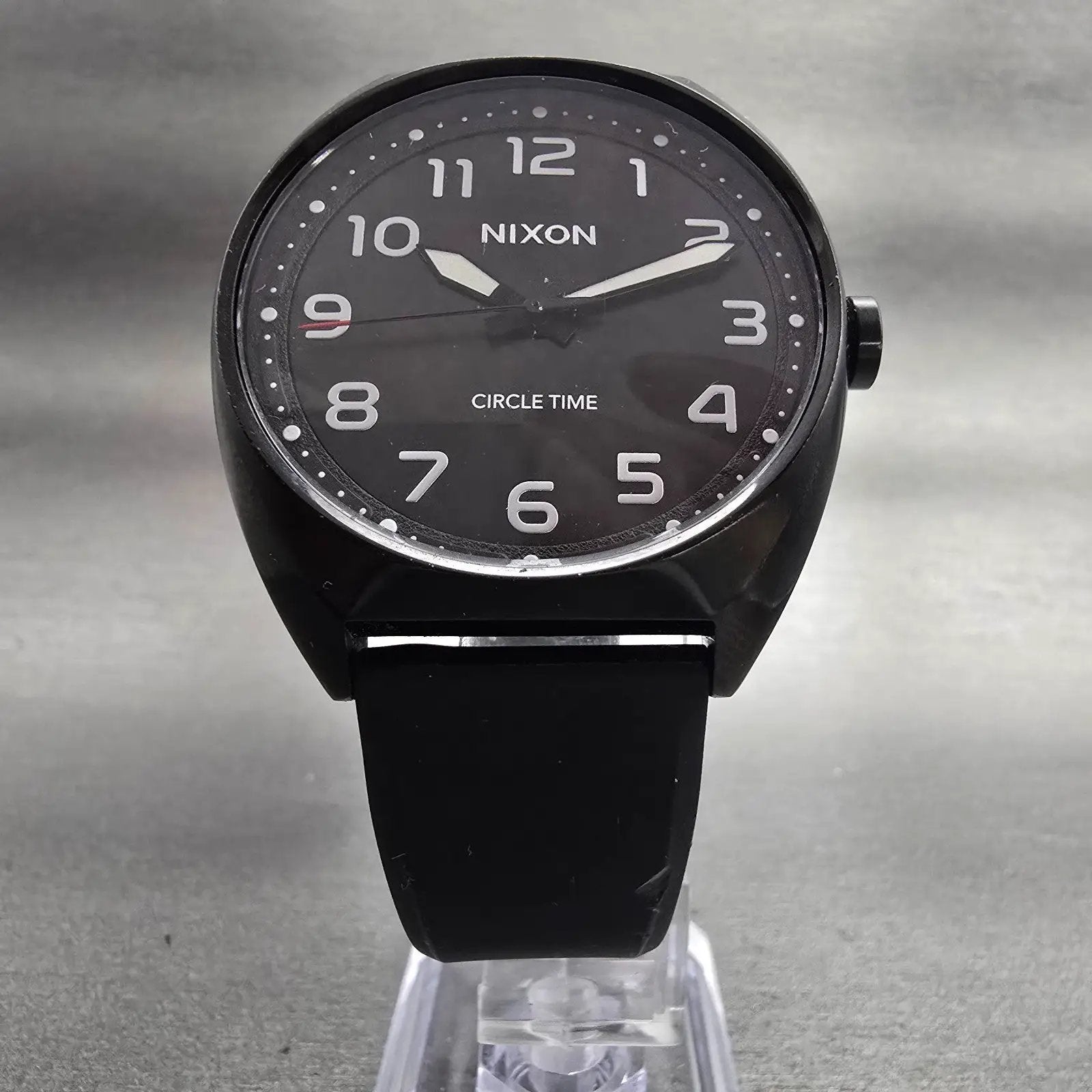 Nixon The Mullett Watch Men 38mm Black Dial Black Tone Round New Battery5