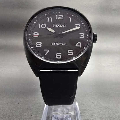 Nixon The Mullett Watch Men 38mm Black Dial Black Tone Round New Battery5