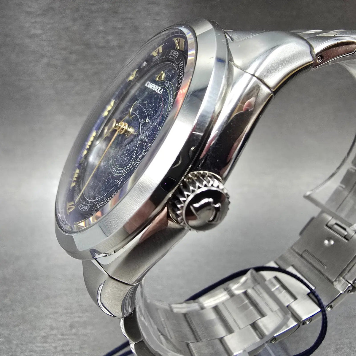 Citizen Campanola Cosmosign Watch Men 44mm Blue Dial Steel AO4010-51M4