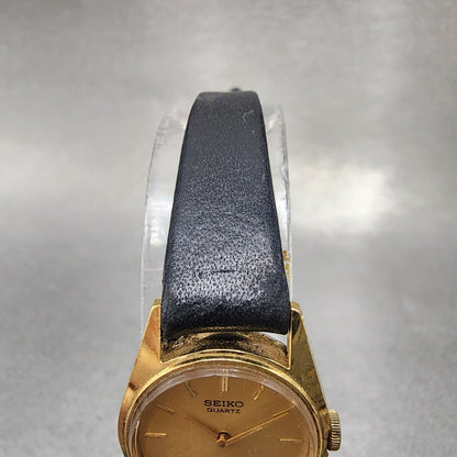 Seiko Watch Women 20mm Champagne Dial Gold Tone Round 54200090 New Battery4
