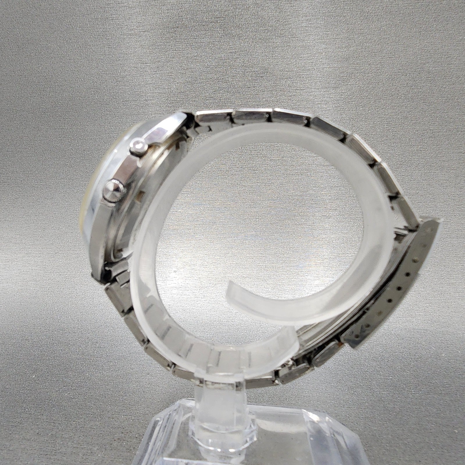 Orient Automatic Watch Men 37mm White Dial Silver Tone Daydate TI 4697168C Runs6