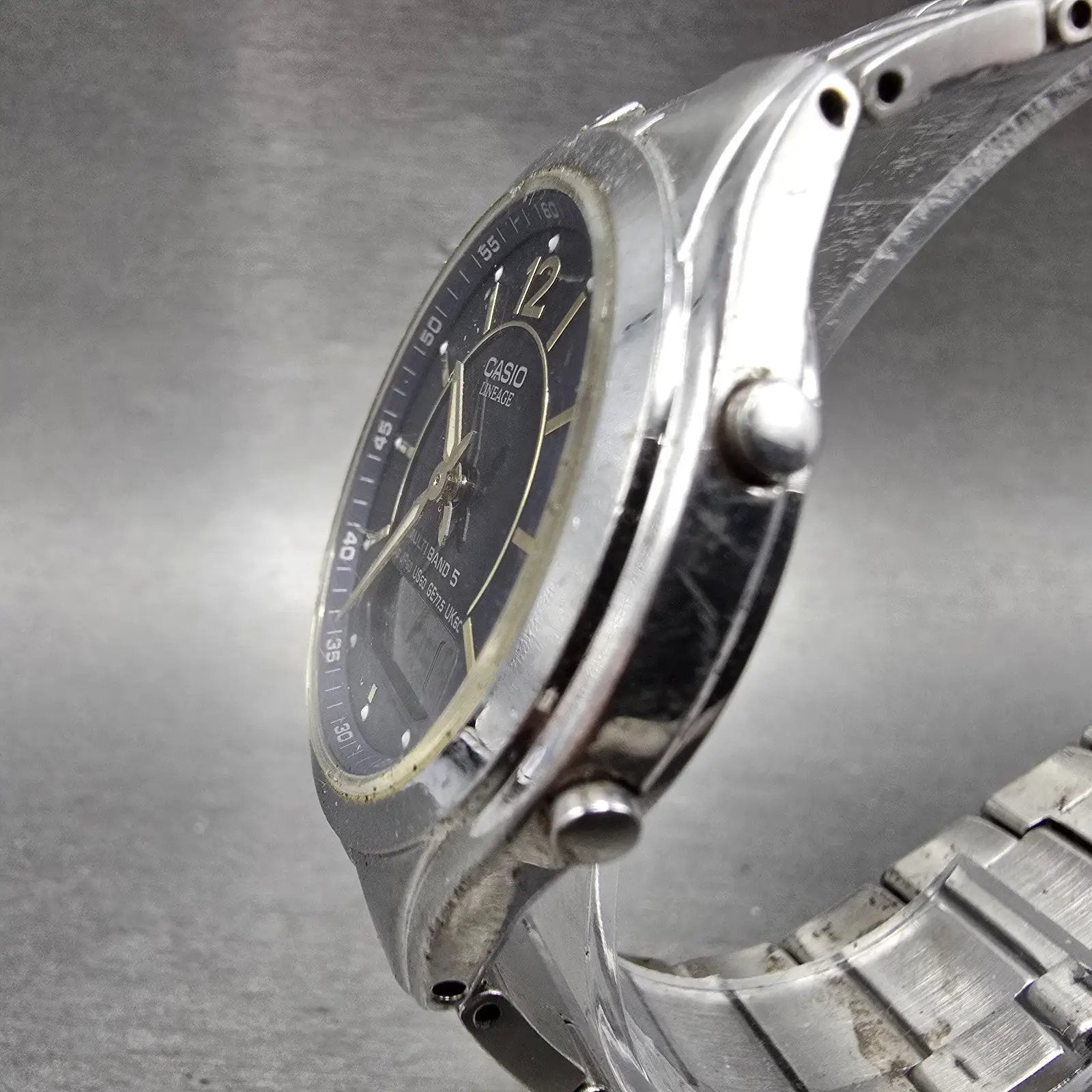 Casio Lineage LCW-M200 Watch Men 38mm Black Dial Steel Analog Digital Solar FT2