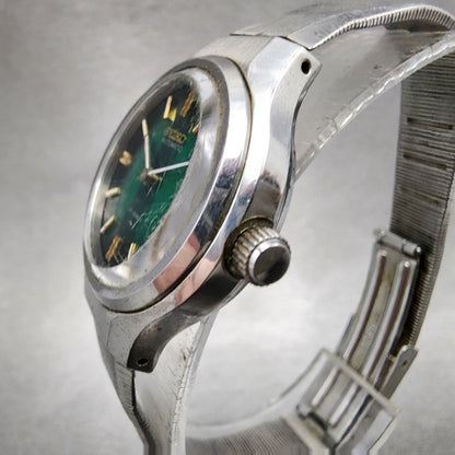 Seiko Automatic Watch Women 27mm Green Dial Silver Tone Round 24110060 Runs2