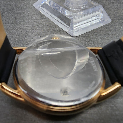 Citizen EcoDrive Watch Women 36mm Black Dial Rose Gold Tone Date Round FE608311