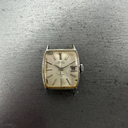 Seiko Matic Lady Watch Women 20mm Silver Dial Silver Tone Date 2517-3211 Runs0