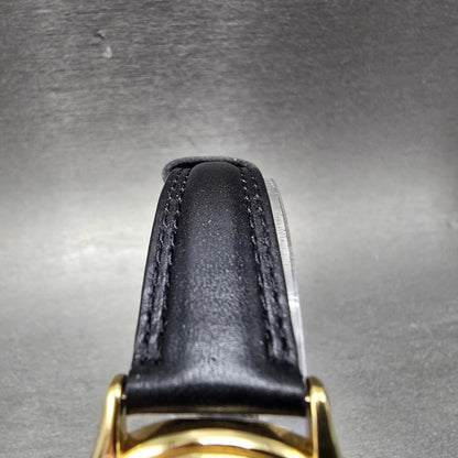 Movado Museum Watch Women 28mm Black Dial Gold Tone Round 87 E4 0823 New Batt MR4