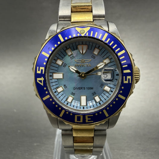 Invicta Pro Diver Watch Women 31mm MOP Dial Two Tone Date Round 2961 New Battery0