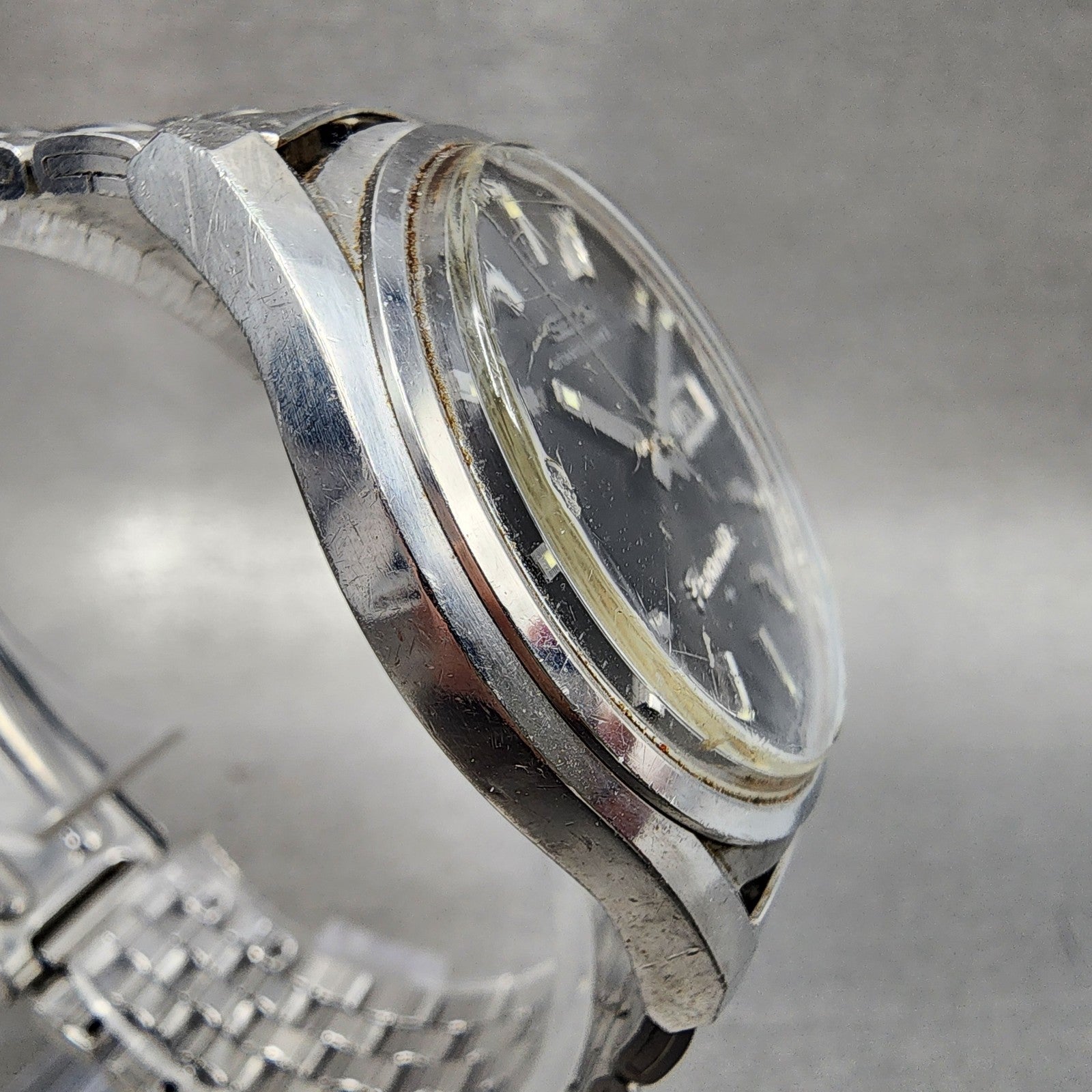 Seiko Presmatic Watch Men 37mm Black Dial Silver Tone Daydate 51069000 Runs4