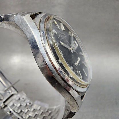 Seiko Presmatic Watch Men 37mm Black Dial Silver Tone Daydate 51069000 Runs4