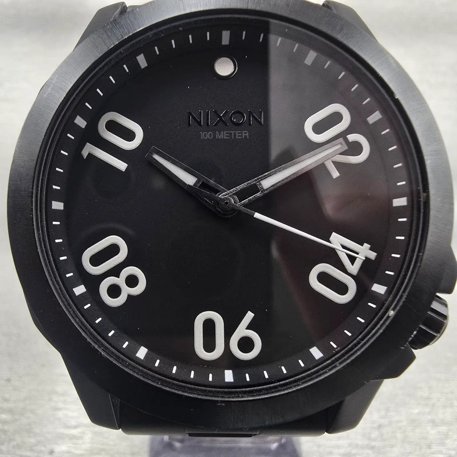 Nixon The Ranger Watch Men 45mm Black Dial Black Tone Round New Battery1