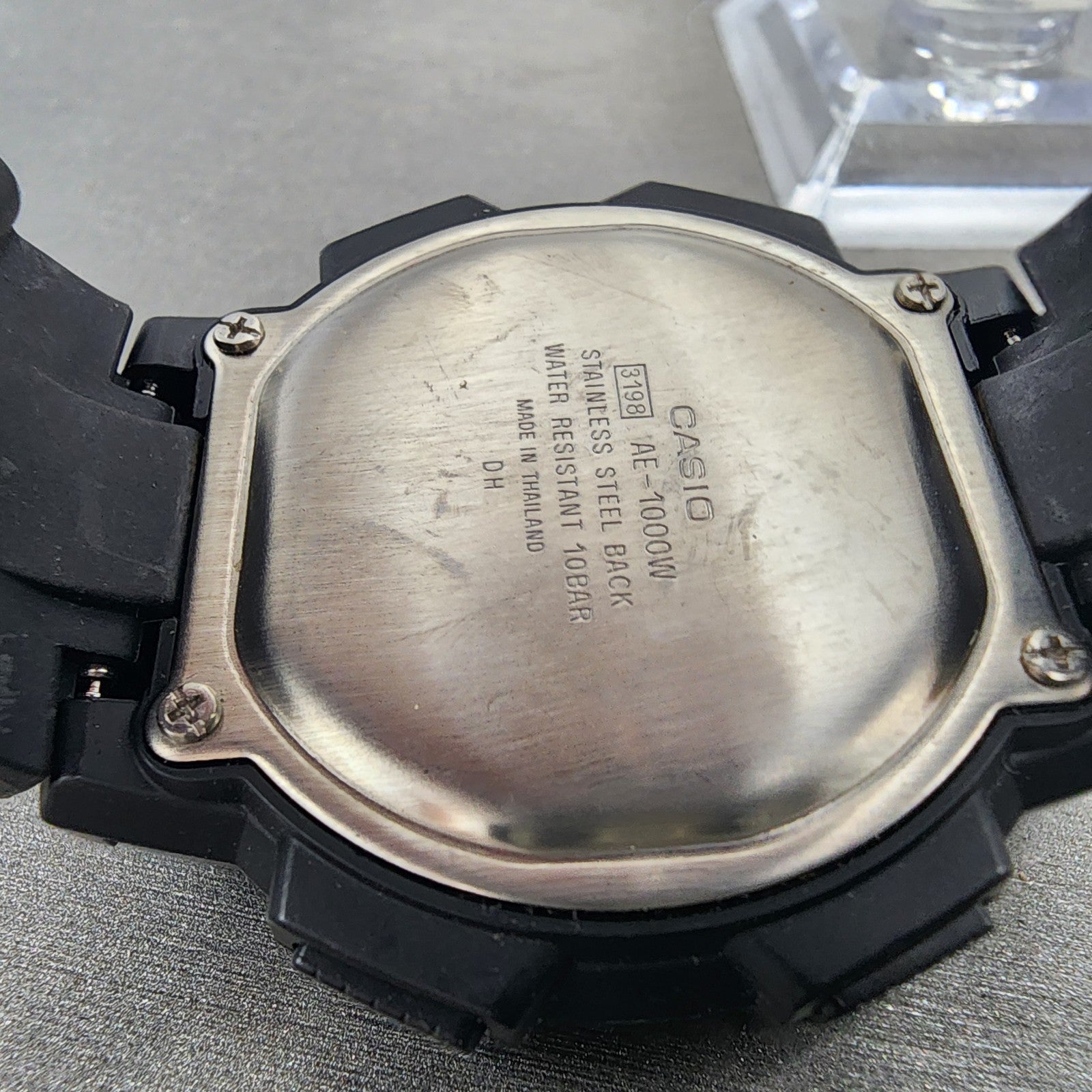 Casio AE1000W World Time Watch Men 43mm Digital Black Tone Alarm Chrono NewBatt10
