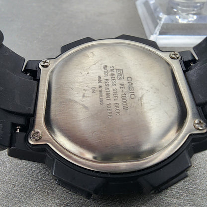 Casio AE1000W World Time Watch Men 43mm Digital Black Tone Alarm Chrono NewBatt10