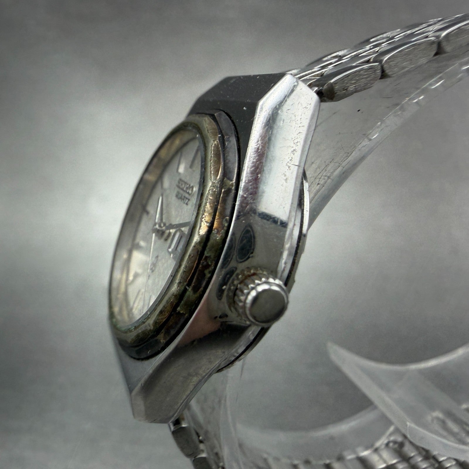 Seiko Watch Women 24mm Silver Dial Silver Tone Daydate 7903-0060 New Battery2