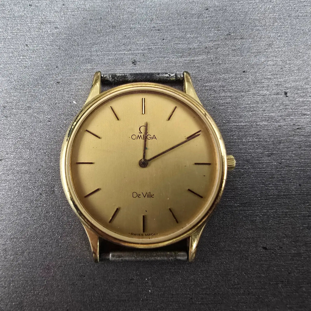 Omega De Ville Watch Men 32mm Gold Dial Gold Tone 195.0039 PARTS  Vintage0
