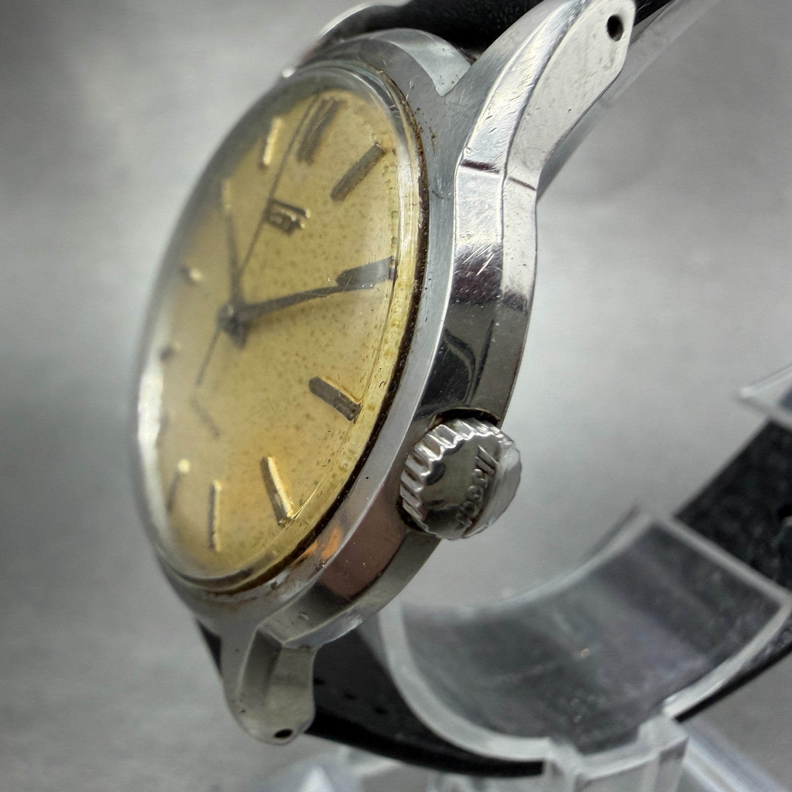 Tissot Seastar Watch Men 34mm Champagne Dial Silver Tone Round Manual Runs VTG2