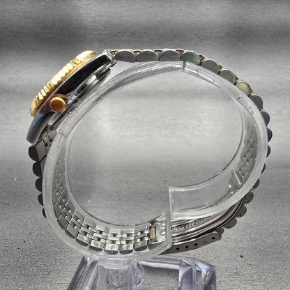 Seiko Watch Women 24mm Silver Dial Two Tone Daydate Round 7N83-0041 New Battery6
