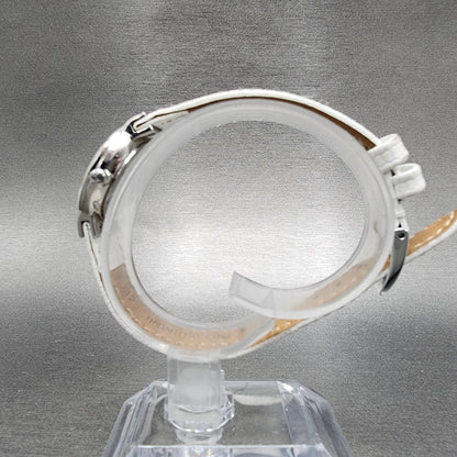 Skagen Steel Watch Women 22mm White Dial Silver Tone Round 358XSSLWW New Batt6