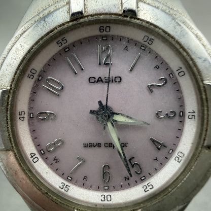 Casio Waveceptor Watch Women 30mm Purple Dial Silver Tone Round LWQ-150 Runs1