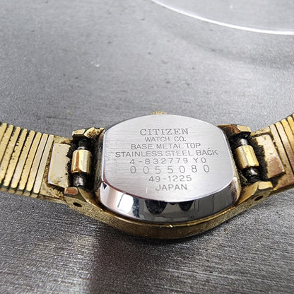 Citizen CQ Watch Women 18mm Cream Dial Gold Tone Round 4832779 New Battery10