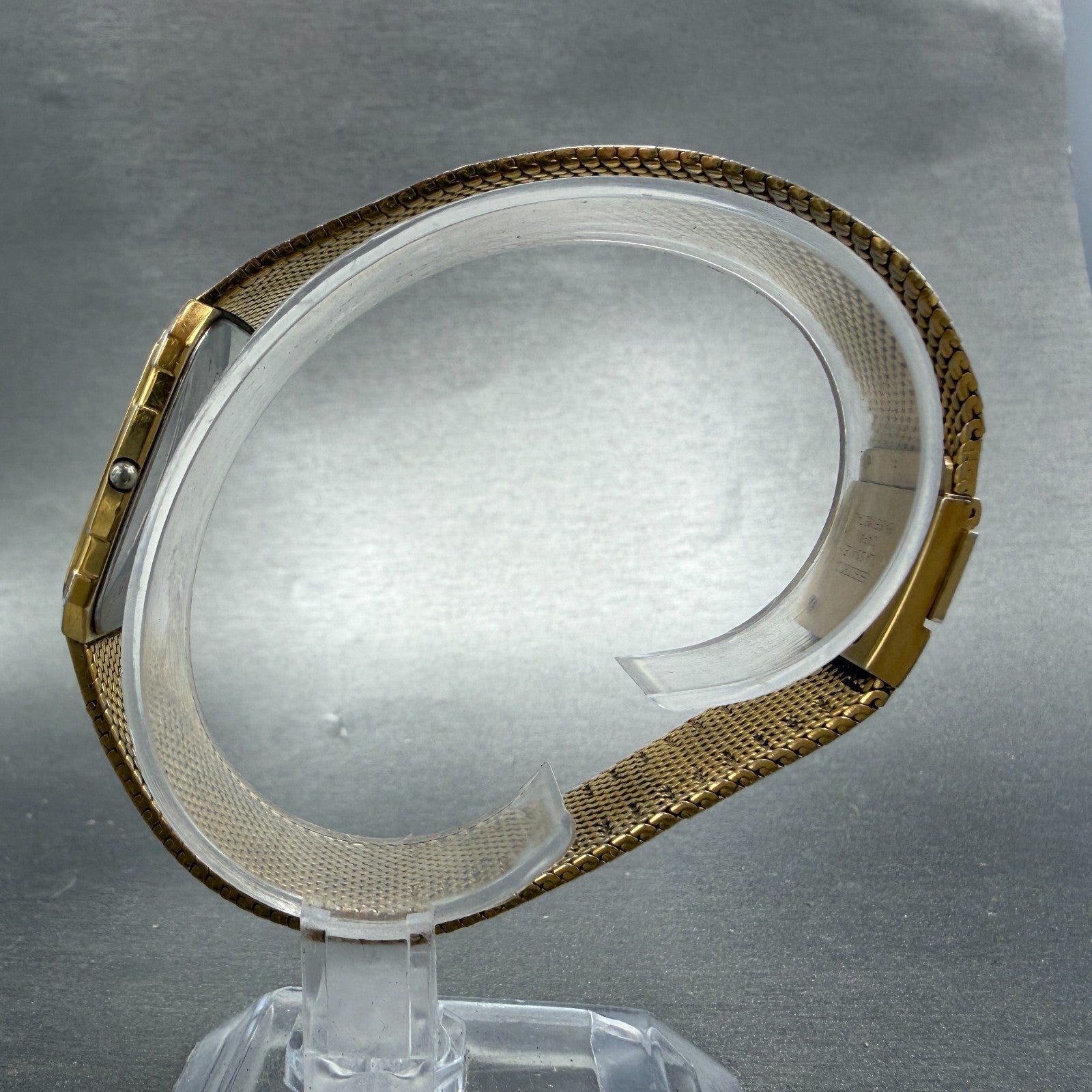 Seiko Tank Lassale Watch Men 27mm Champagne Dial Gold Tone 6730-5059 PARTS VTG7