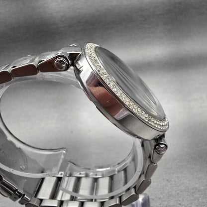 Michael Kors Parker Watch Women 39mm MOP Dial Silver Tone Gemmed MK6424 New Batt3