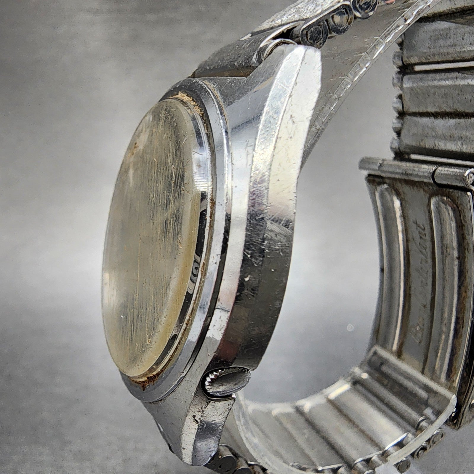 Seiko 5 Actus Watch Men 38mm Gray Dial Silver Tone Daydate 70198010 PARTS3