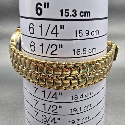 Seiko Dolce Watch Women 24mm Gold Dial Gold Tone Round 4N00-0770 New Battery VTG9