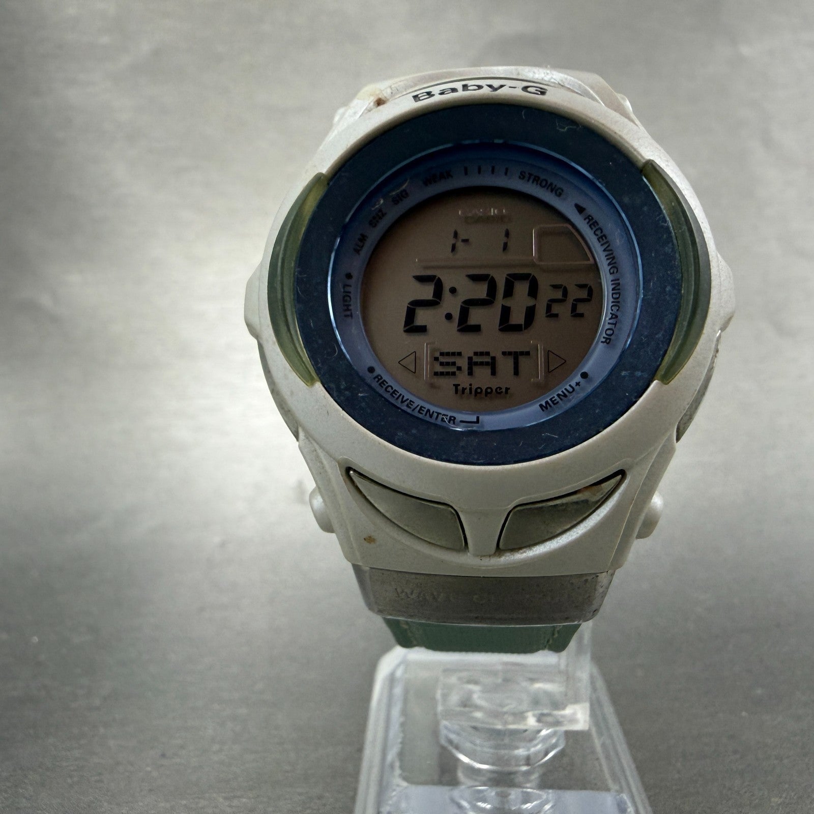 Casio Baby-G Watch Women 40mm White & Blue Alarm Chrono BGT-2000 New Battery5