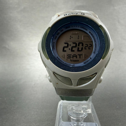 Casio Baby-G Watch Women 40mm White & Blue Alarm Chrono BGT-2000 New Battery5