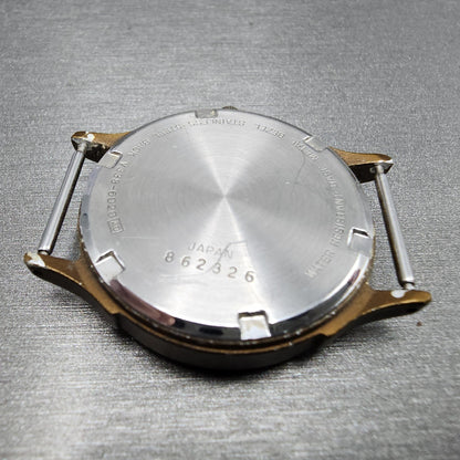 Seiko ALBA Moonphase Watch Men 31mm Champange Dial Bronze Tone Round New Battery