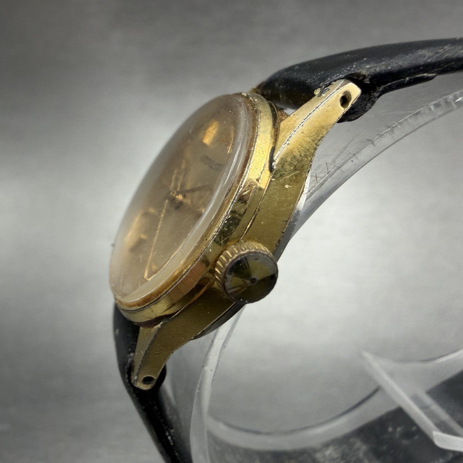 Seiko Watch Women 23mm Gold Dial Gold Tone Round Manual 1104-003J Wind Runs VTG2
