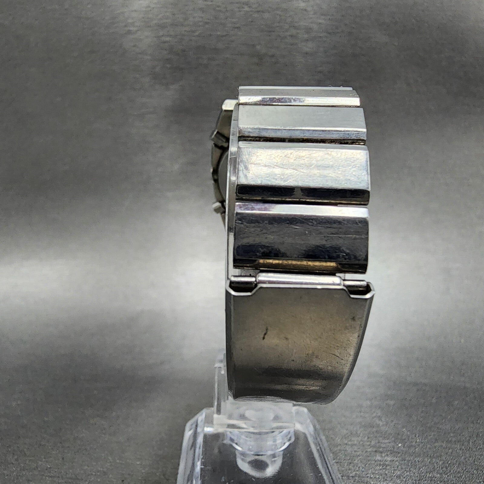 Seiko Digital Watch Men 34mm LCD Silver Tone Rectangle M1544019 PARTS8