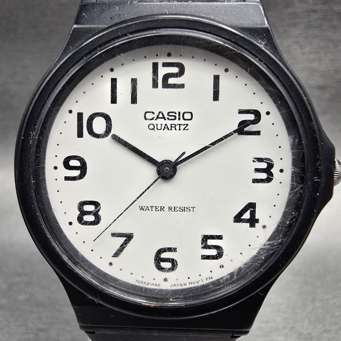 Casio Watch Men 33mm White Dial Black Tone Round MQ-24 New Battery1