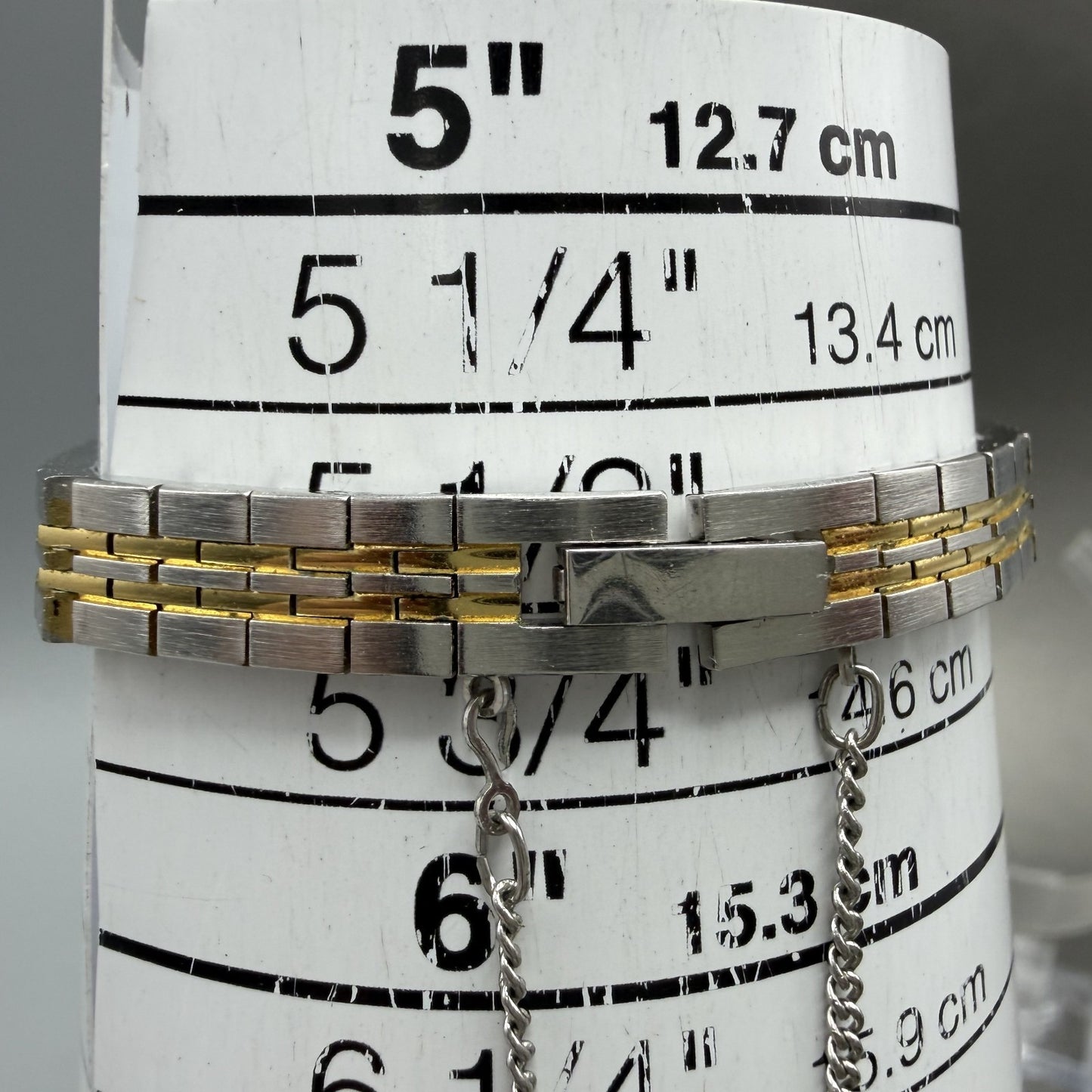 Seiko Watch Women 16mm Silver Dial Two Tone Octagon VTG 2C20-5209 New Battery10
