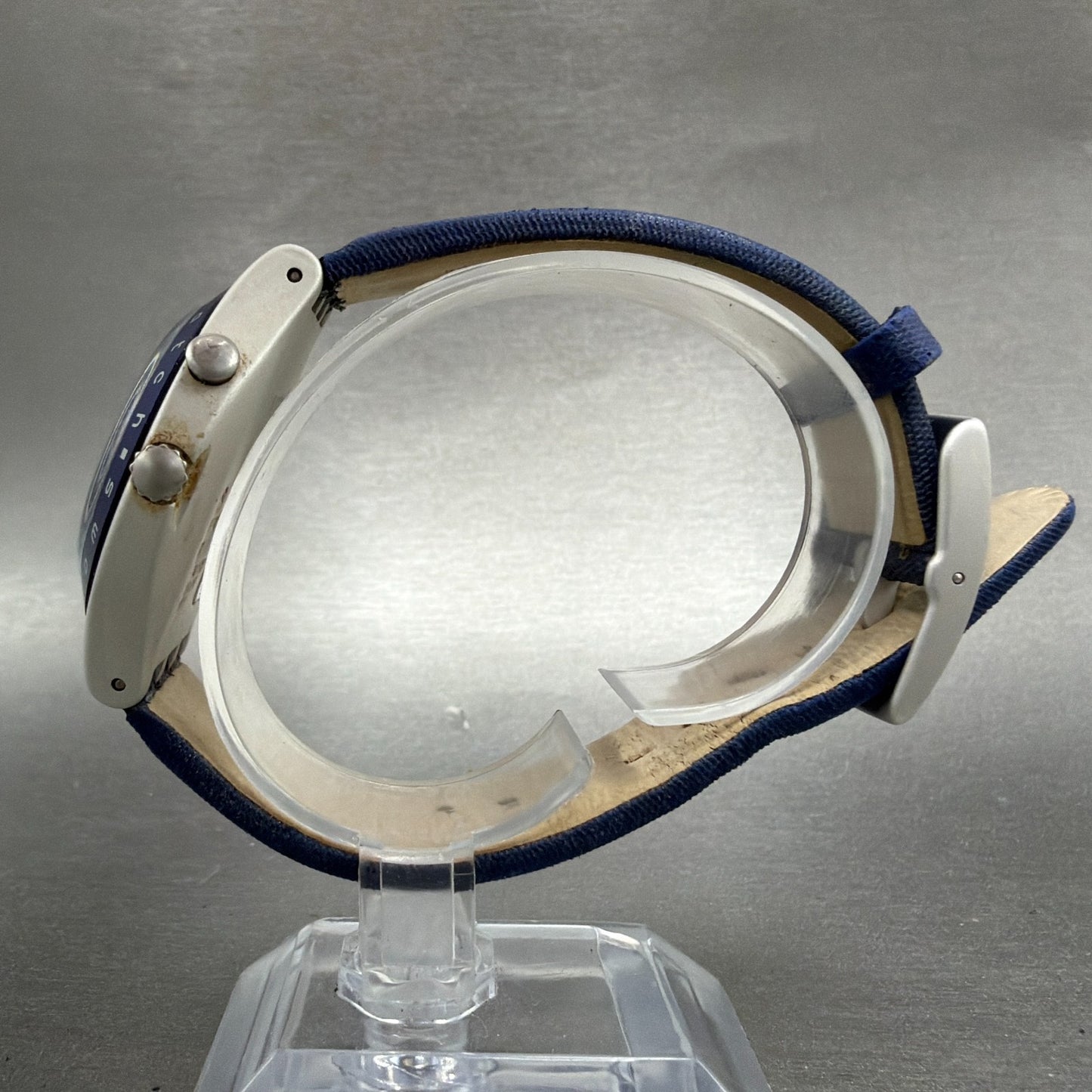 Swatch irony Blue Daemon Watch Unisex 38mm Blue Dial Silver READ!!! NewBat6