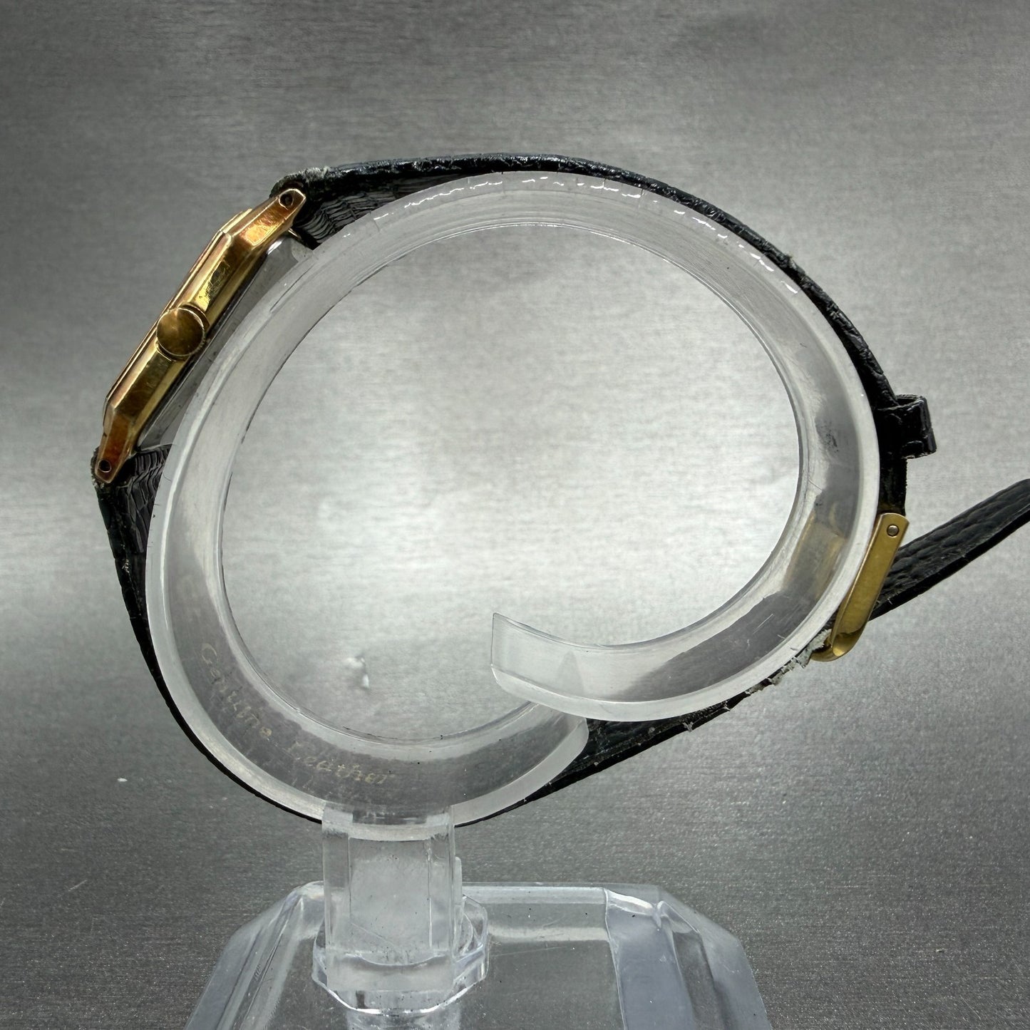Seiko tank Watch Women 19mm Cream Dial Gold Tone Rectangle 1400-8030 New Battery6