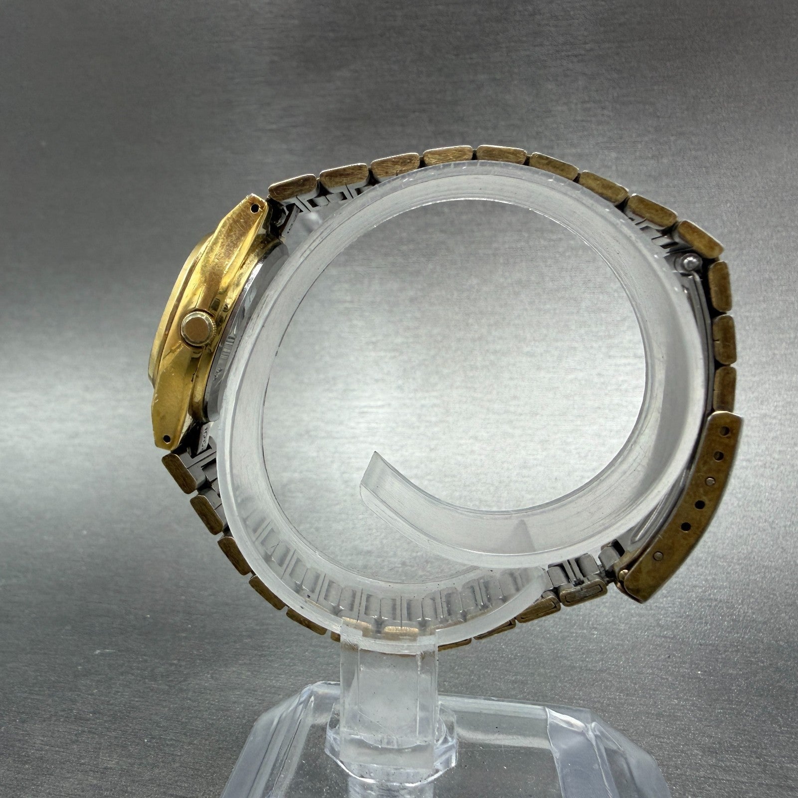 Seiko SQ watch Women 24mm Champagne Dial Gold Tone Daydate 8523-5119 New Battery6