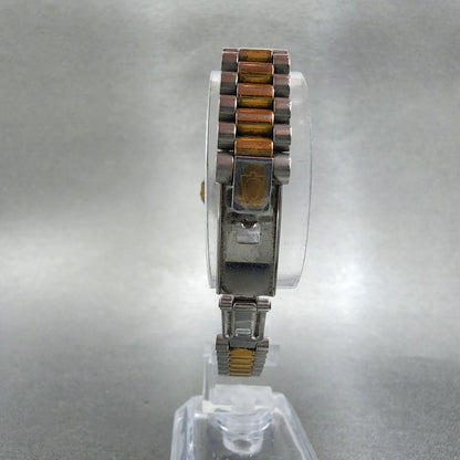 Bulova Watch Women 22mm Silver Dial Two Tone Round 9062101 New Battery