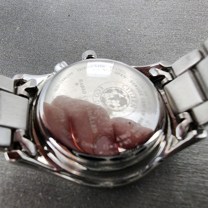 Citizen EcoDrive Watch Women 28mm White Dial Silver Tone Date Round Runs9