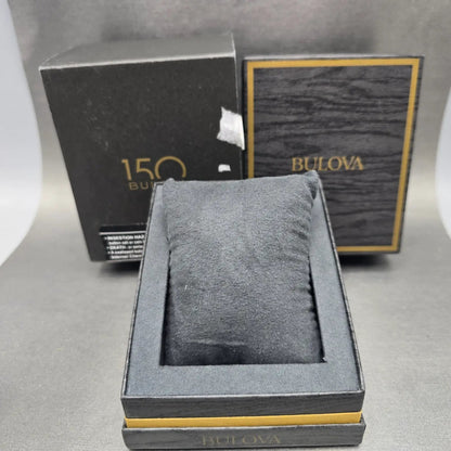 Bulova Watch Women 30mm White Dial Two Tone Date Round 98L323 New Battery 12315