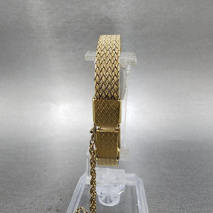 Seiko Tank Watch Women 14mm Champagne Dial Gold Tone 13205409 New Battery7