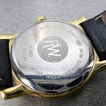 Raymond Weil Watch Women 24mm White Dial Gold Dial Date 5369 New Battery9