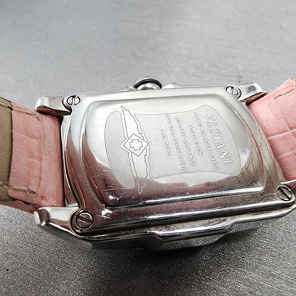 Inivcta Baby Lupah Watch Women 29mm Pink Dial Steel Rectangle 2152 New Battery9