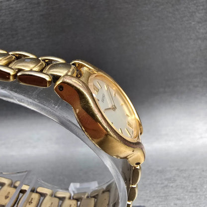 Seiko Watch Women 23mm White Dial Gold Tone Round 1N00-1F00 New Battery Vintage3