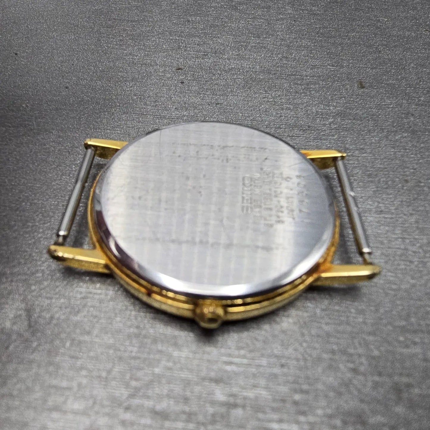 Seiko Watch Men 32mm Gold Dial Gold Tone Date Round 5Y39-7010 VTG PARTS9