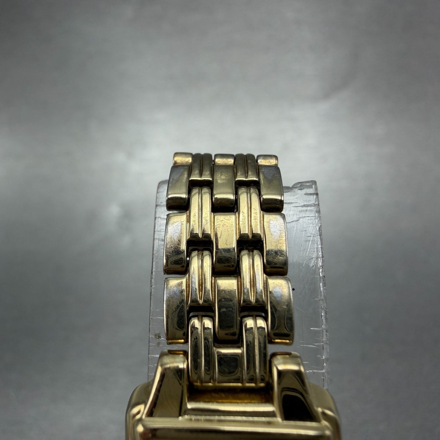 Seiko Tank Watch Women 16mm White Dial Gold Tone 1N01-0FH0 New Battery ZYGF64
