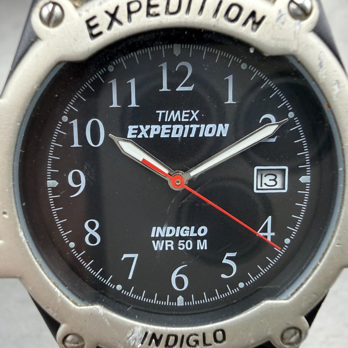 Timex Expedition Watch Men 39mm Black Dial Black Tone Date Round New Battery1