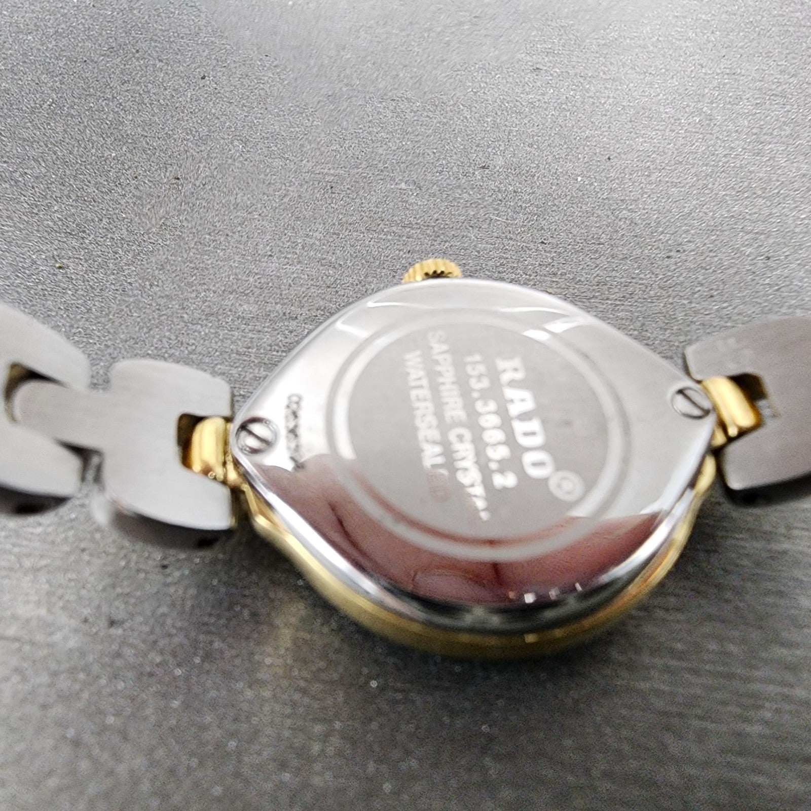 Rado Florence Watch Women 20mm White Dial Two Tone Round 153.3665.2 New Battery9