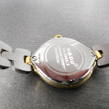 Rado Florence Watch Women 20mm White Dial Two Tone Round 153.3665.2 New Battery9