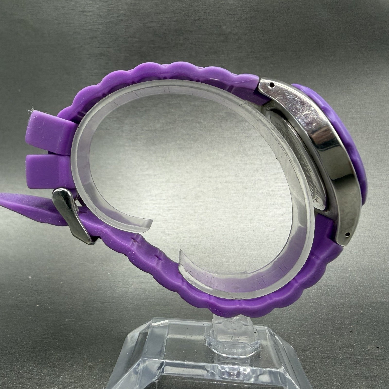 Invicta Angle Watch Women 38mm White Dial Steel Daydate Purple 0702 New battery8